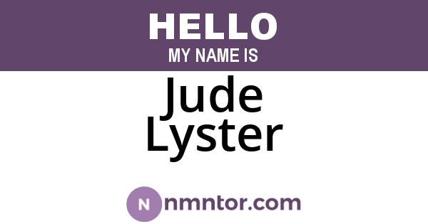 Jude Lyster