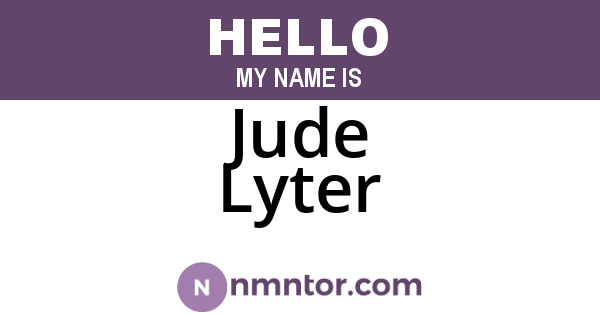 Jude Lyter