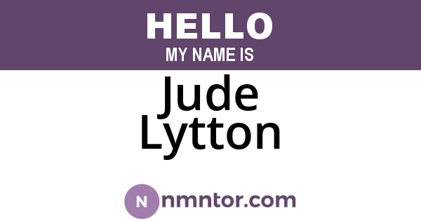 Jude Lytton
