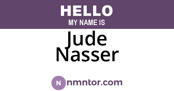 Jude Nasser