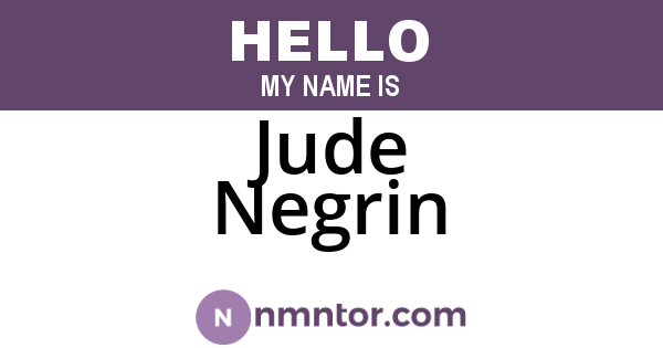 Jude Negrin