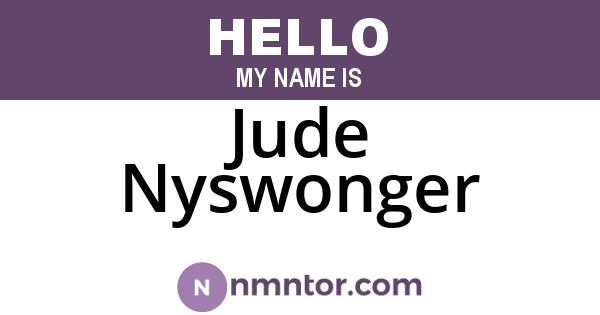 Jude Nyswonger