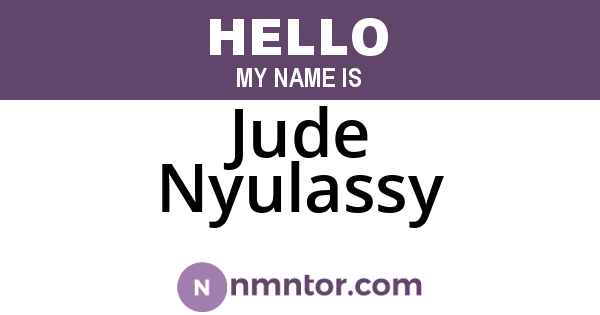 Jude Nyulassy