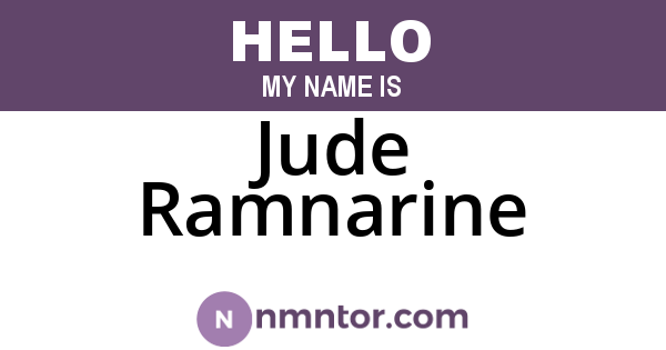 Jude Ramnarine