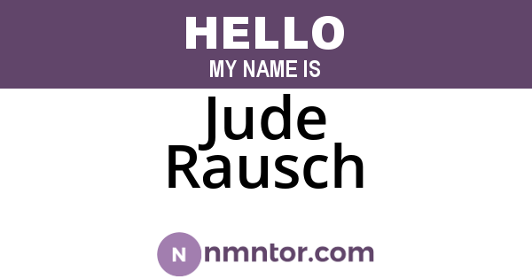 Jude Rausch