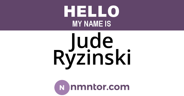 Jude Ryzinski