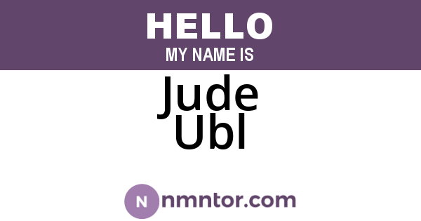 Jude Ubl