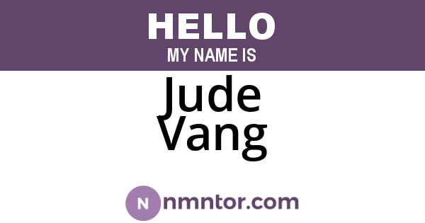 Jude Vang