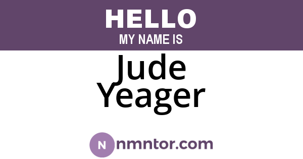 Jude Yeager