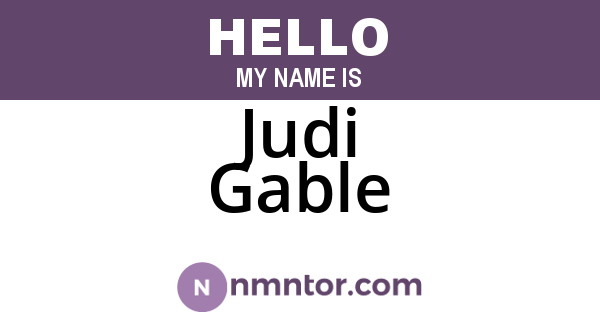 Judi Gable