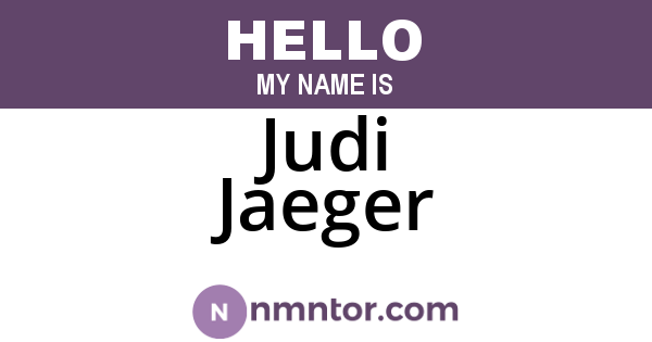 Judi Jaeger