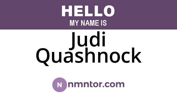Judi Quashnock