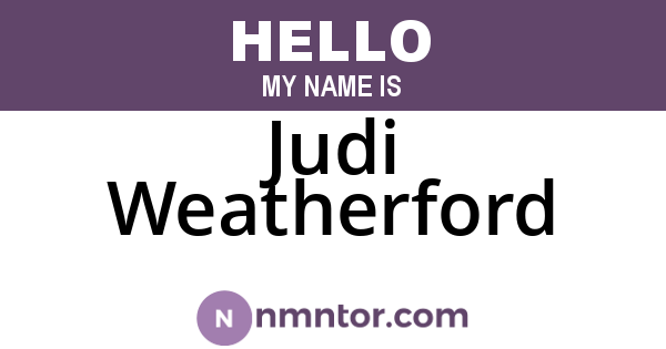 Judi Weatherford