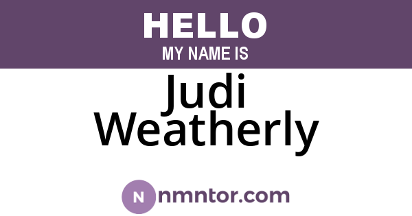 Judi Weatherly