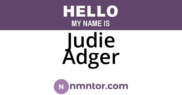Judie Adger