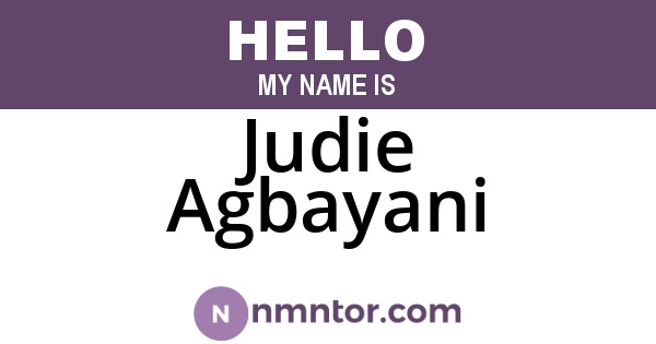 Judie Agbayani