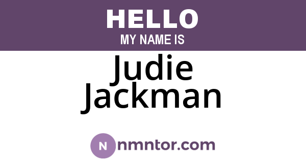 Judie Jackman