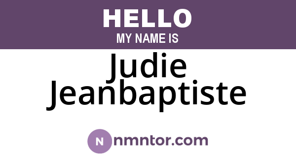 Judie Jeanbaptiste
