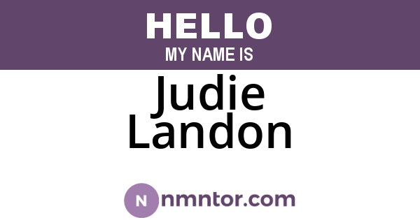 Judie Landon