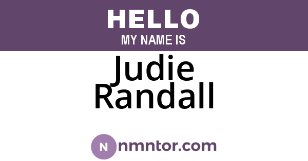 Judie Randall
