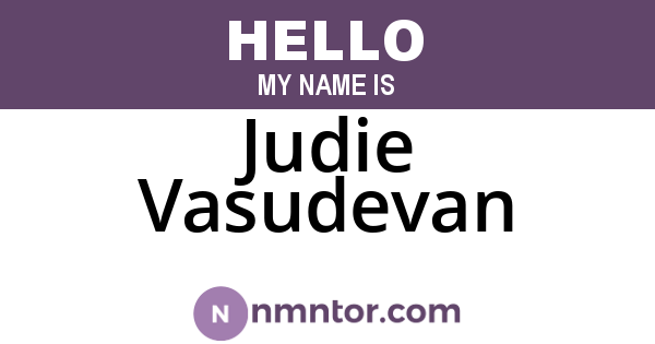 Judie Vasudevan