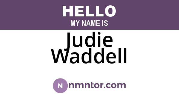 Judie Waddell
