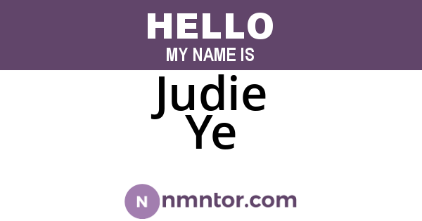 Judie Ye