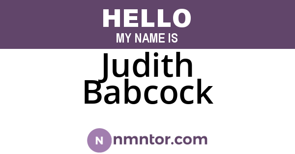 Judith Babcock