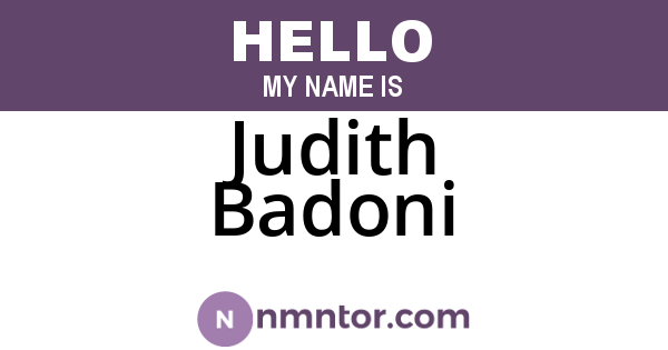 Judith Badoni