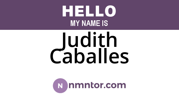 Judith Caballes