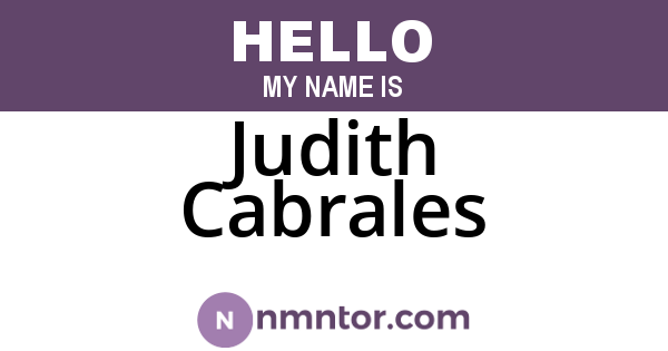 Judith Cabrales