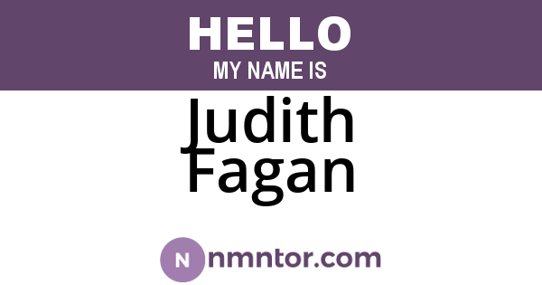 Judith Fagan