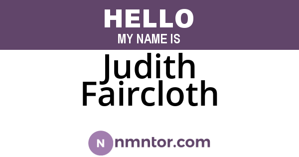Judith Faircloth