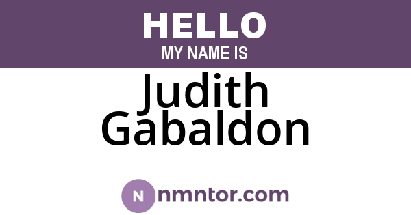 Judith Gabaldon