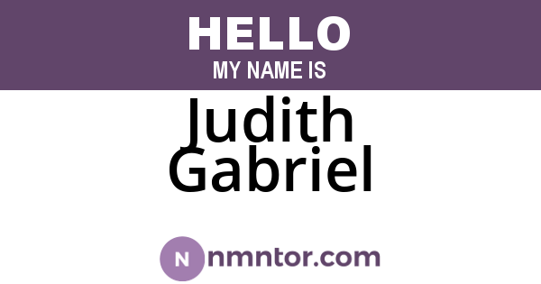 Judith Gabriel