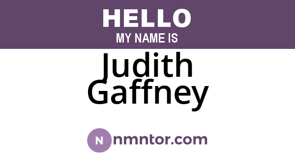 Judith Gaffney