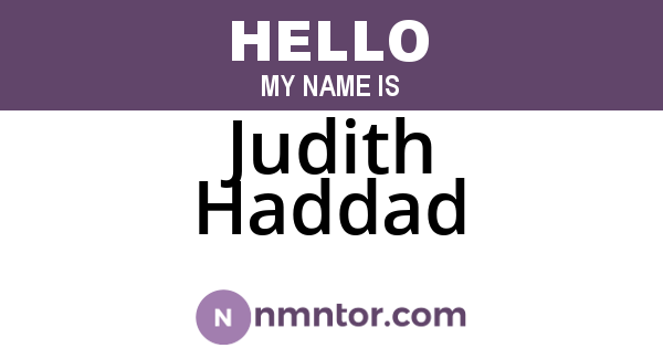 Judith Haddad