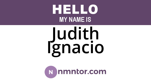 Judith Ignacio