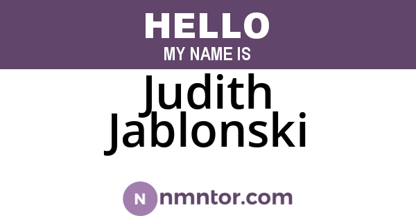 Judith Jablonski