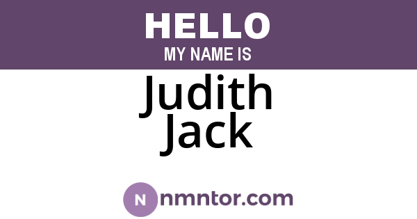 Judith Jack