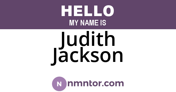 Judith Jackson
