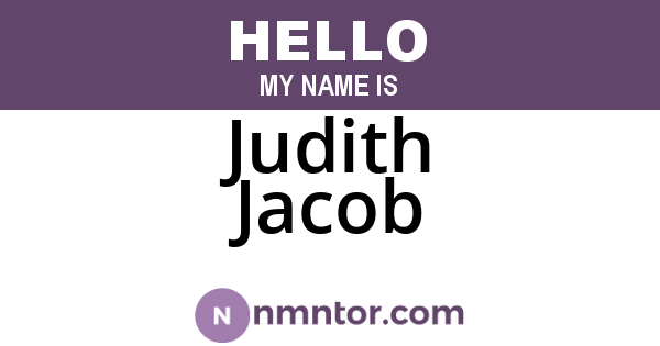 Judith Jacob