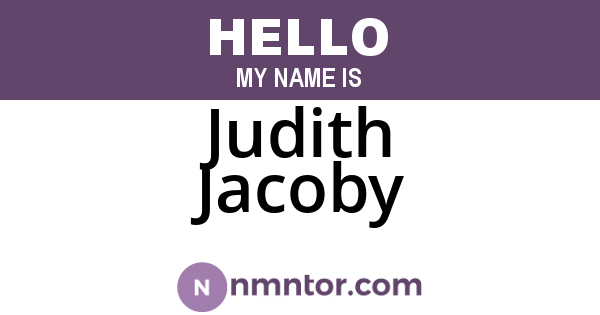 Judith Jacoby