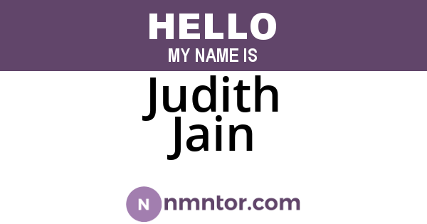 Judith Jain