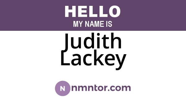 Judith Lackey