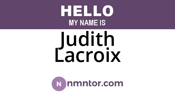 Judith Lacroix