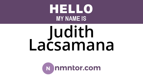 Judith Lacsamana