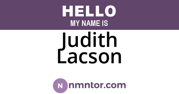 Judith Lacson