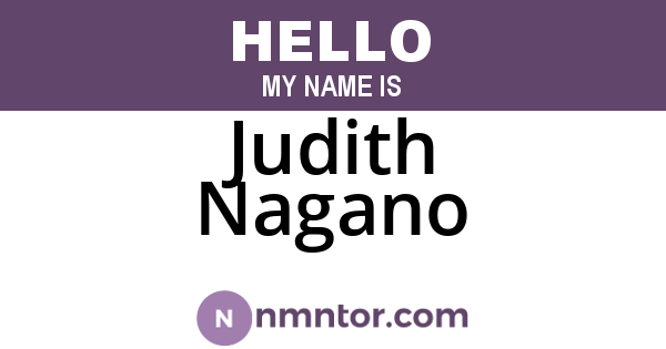 Judith Nagano