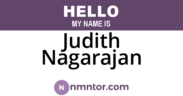 Judith Nagarajan